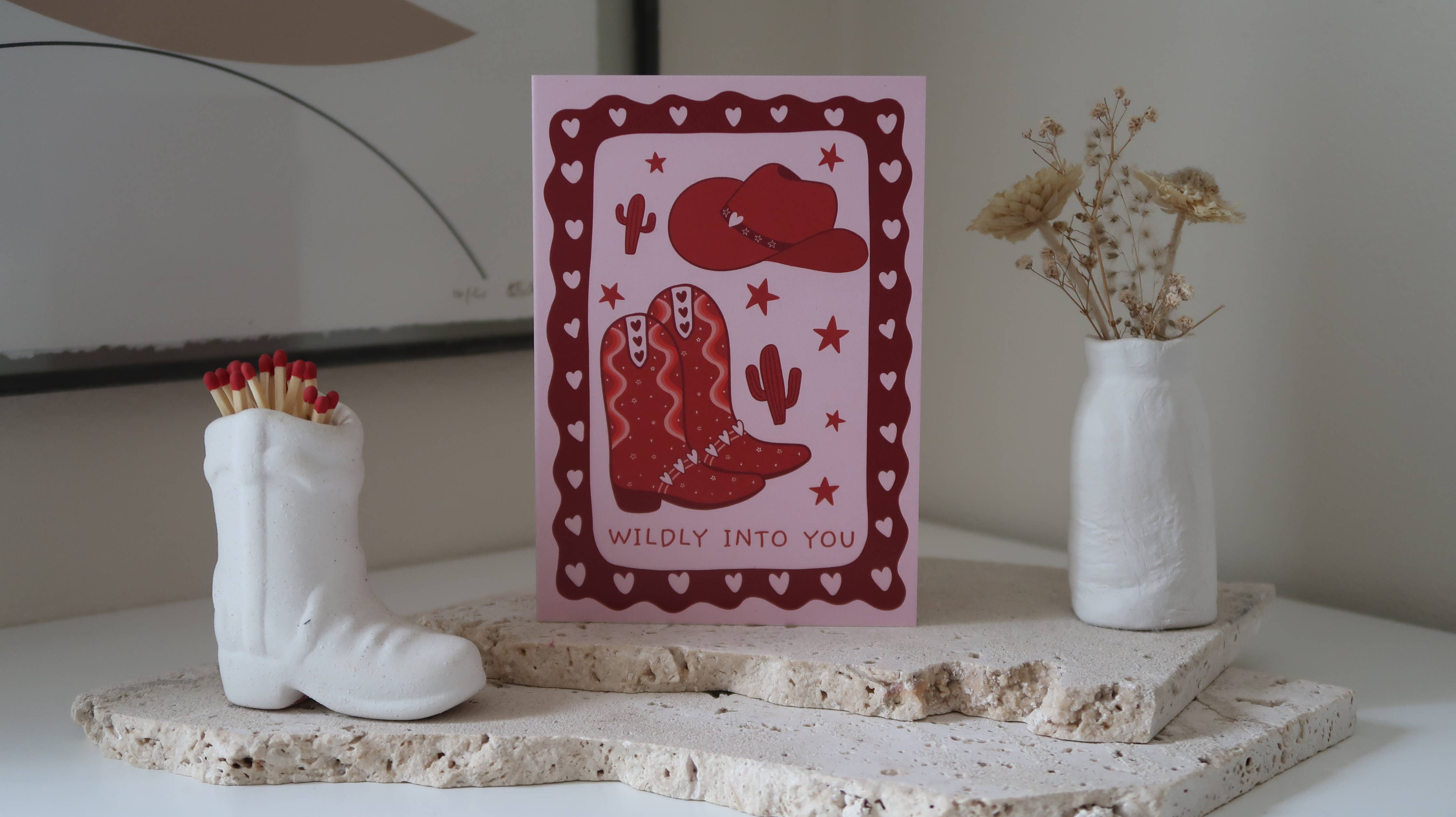 Valentine's Day card by From Rosalie featuring a cowboy boot and love-themed design for expressing affection.