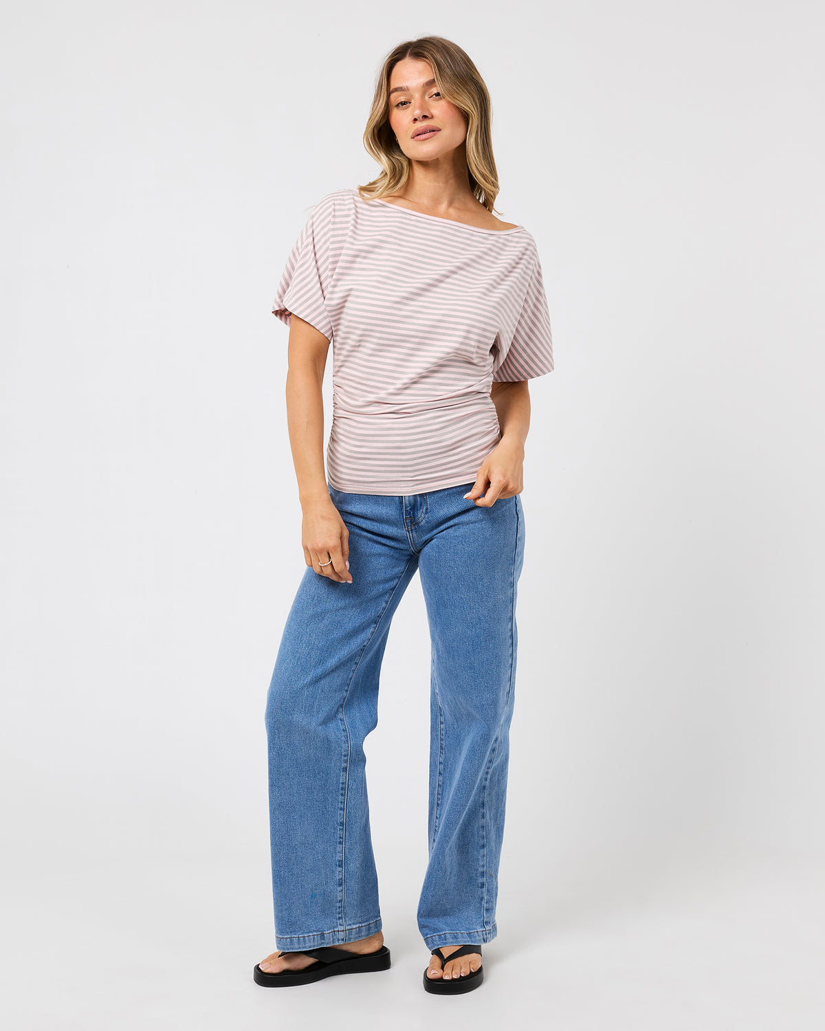 Lune stipe top - Light Pink