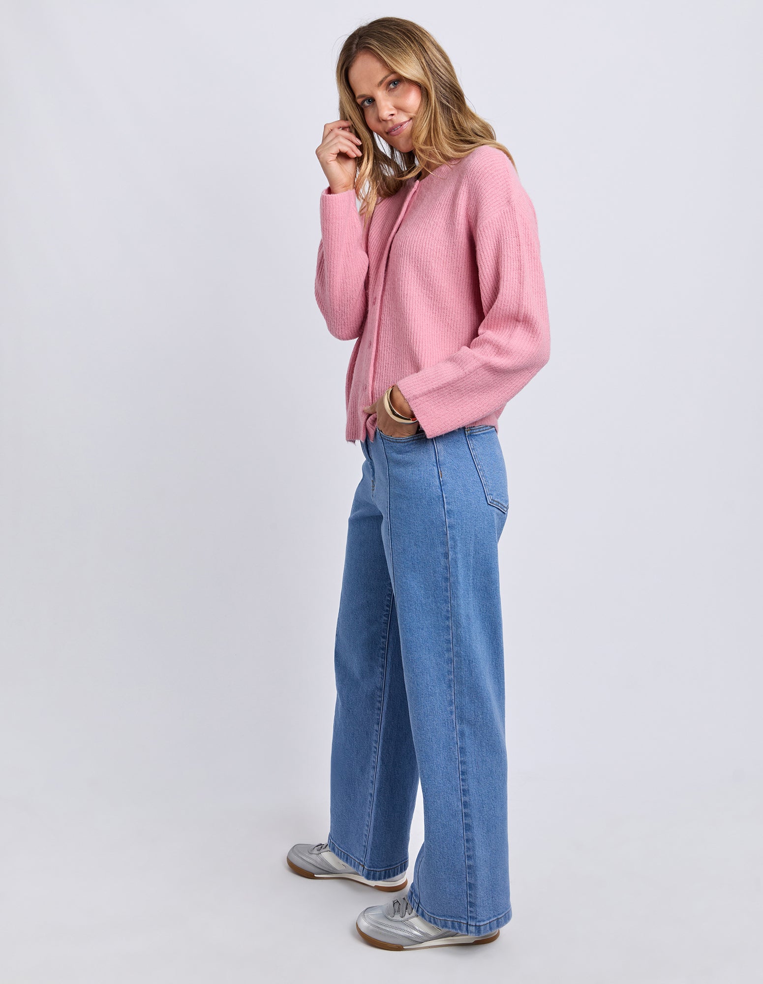 Murphy Knit Cardi - Sea Pink