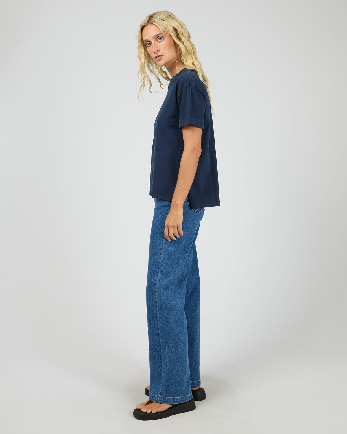 AAE WASHED TEE NAVY