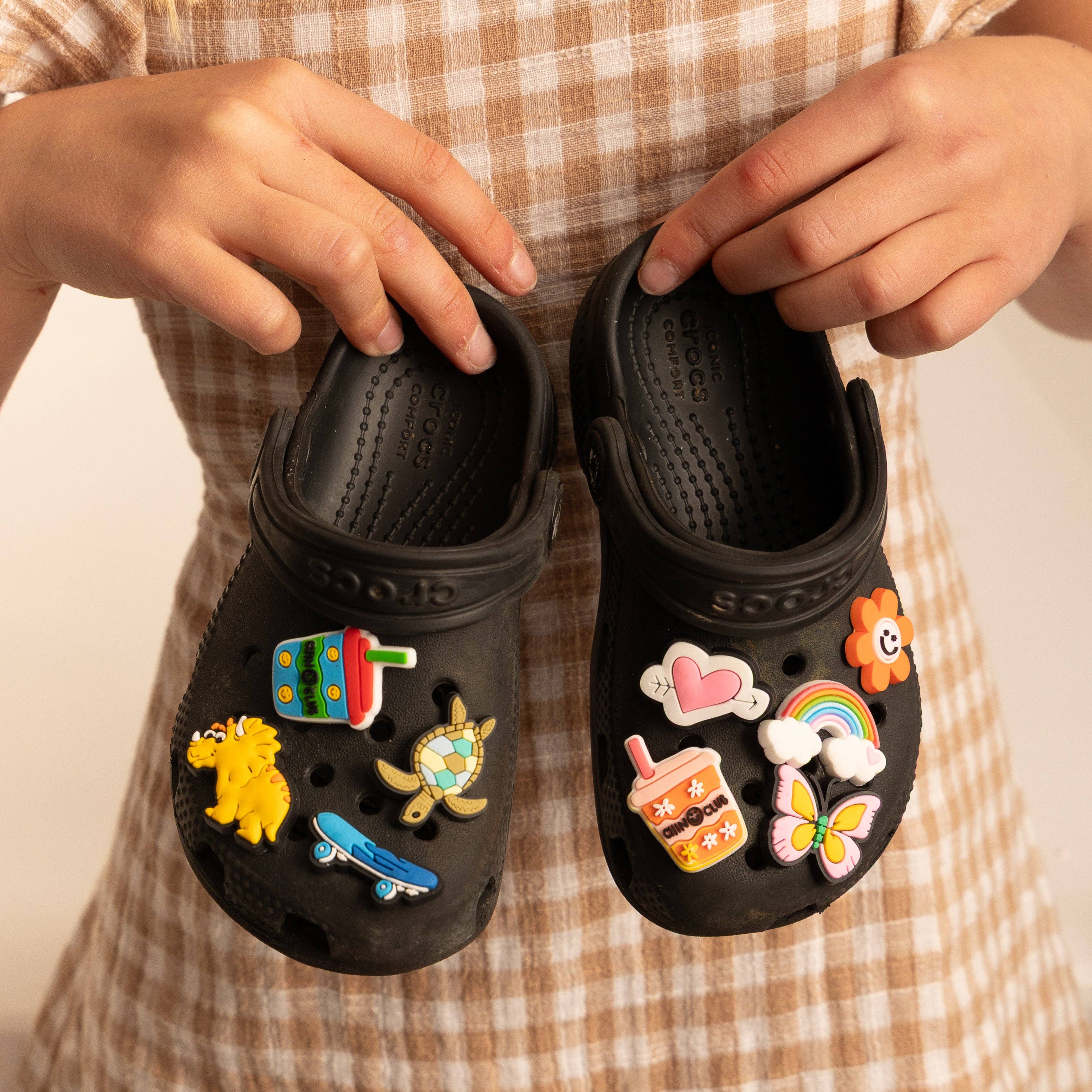 Boys 7-pack Chino Charm Packs by Chino Club featuring colorful fabric swatches and playful patterns for boys' clothing or accessories.