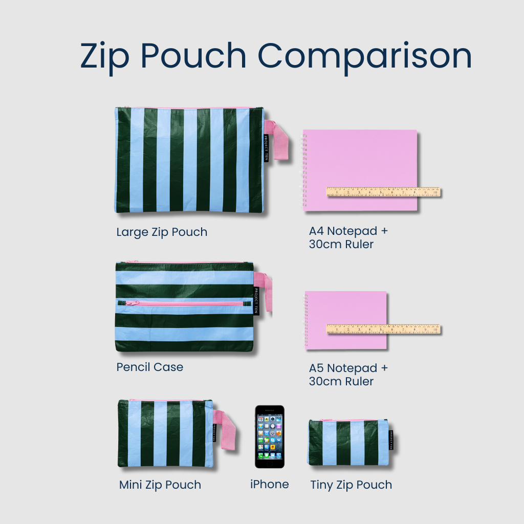 Mini Zip Pouch – Rugby Stripe