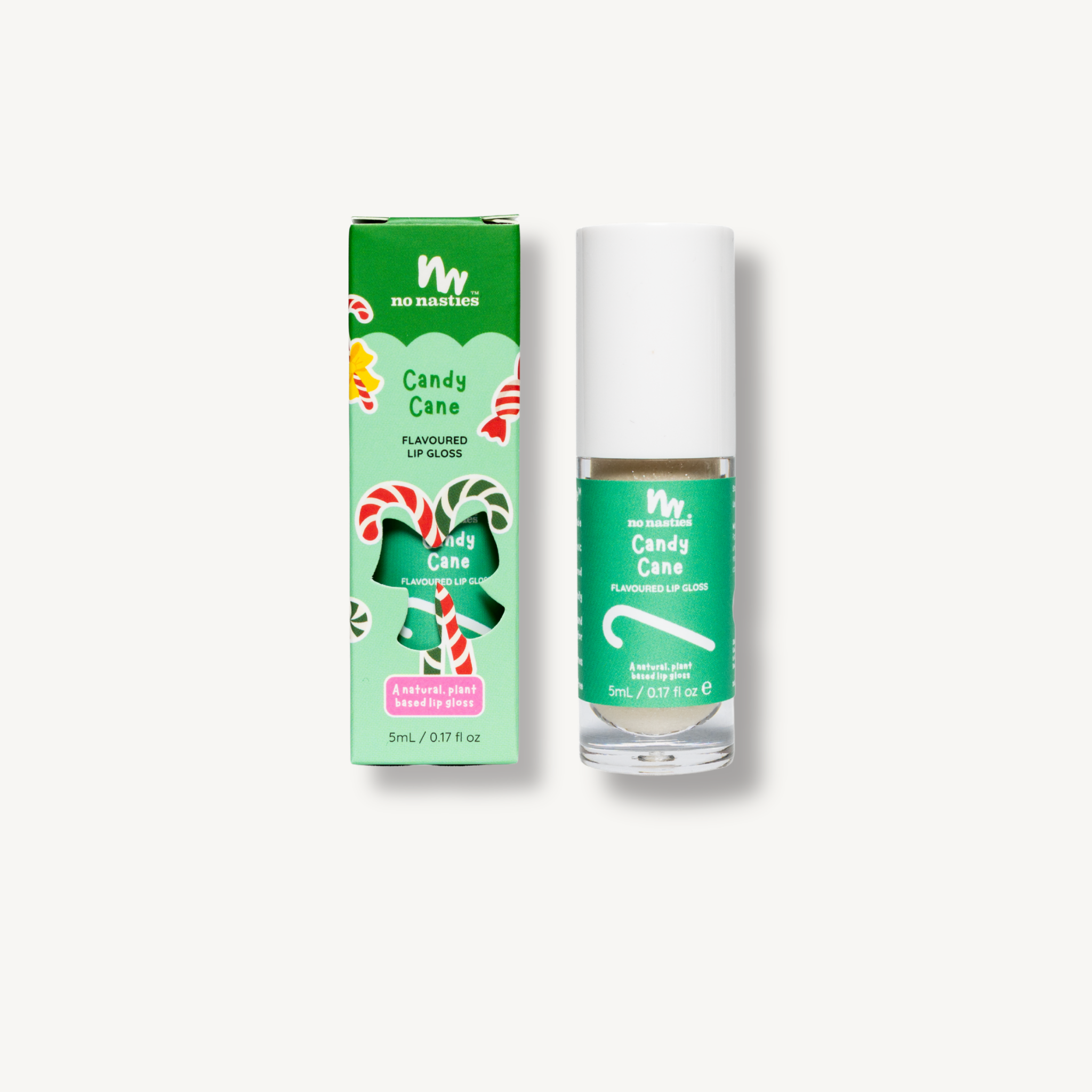 Candy Cane Natural Kids Lip Gloss Christmas
