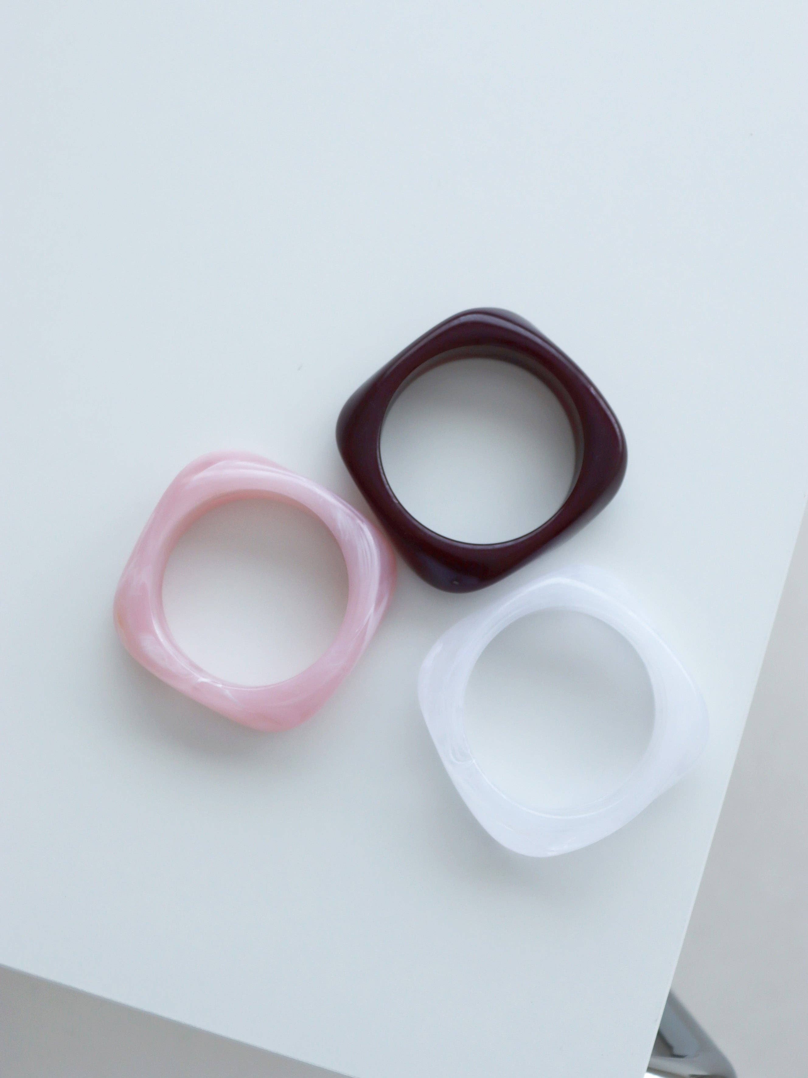 Angular Cuff Bangle in Wine