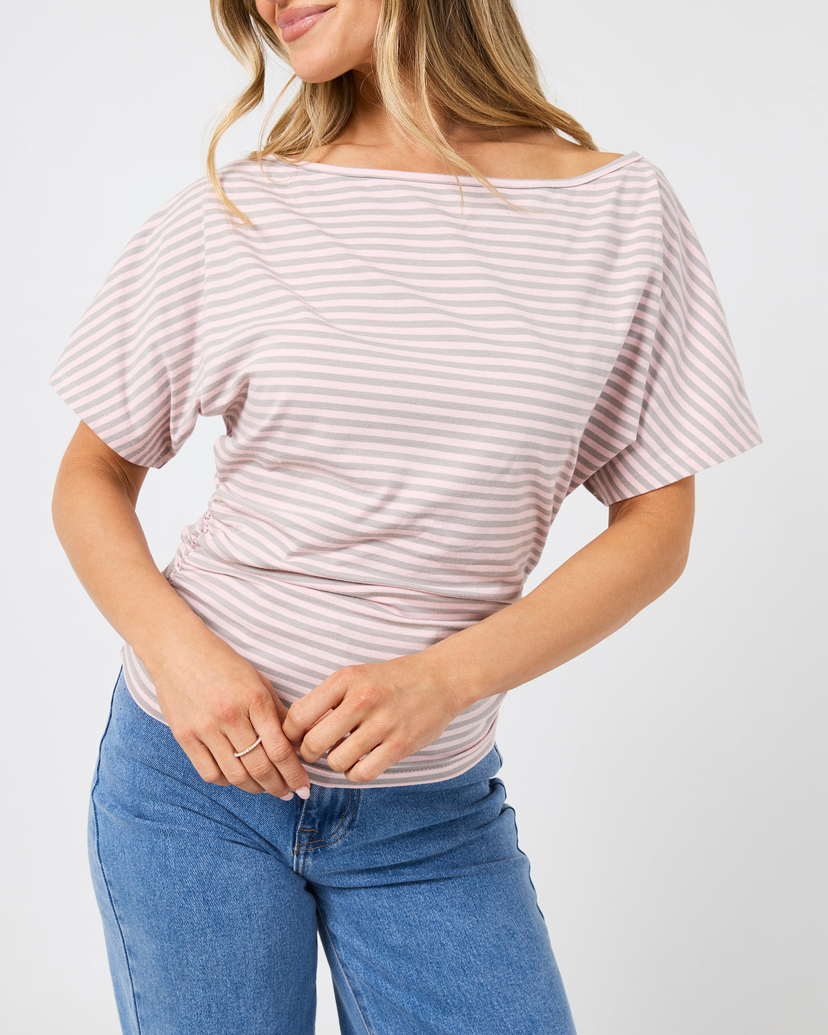Lune stipe top - Light Pink