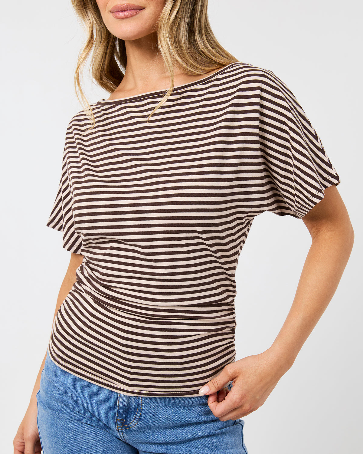 Luna stripe Top - Brown