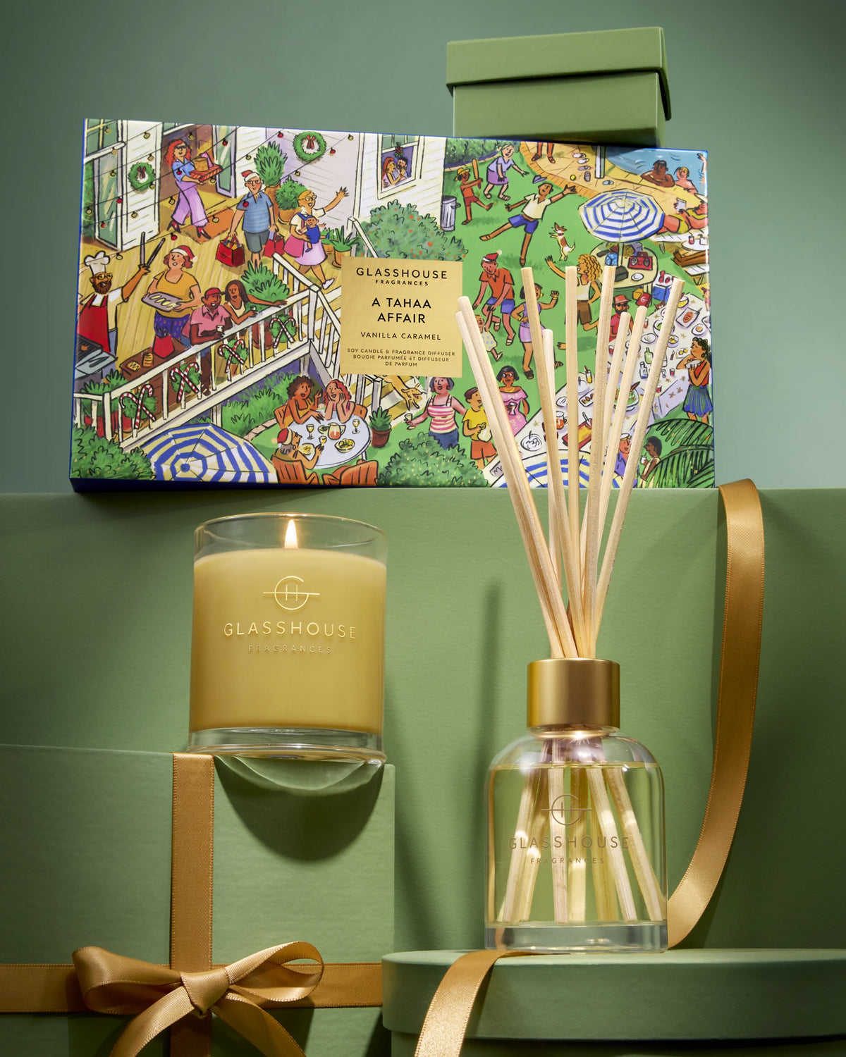 Glasshouse A TAHAA AFFAIR Vanilla Caramel - Home Fragrance Gift Set