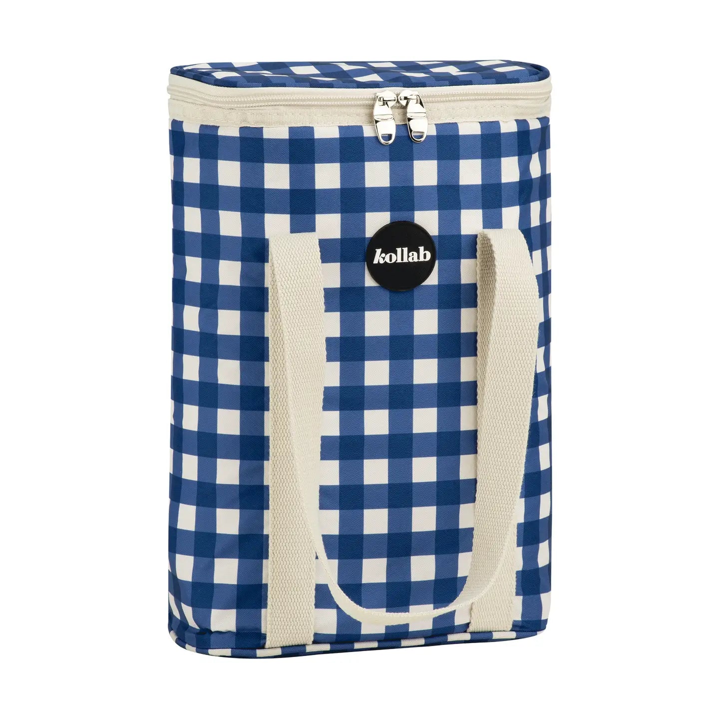 Wine Cooler Bag - Blue Check