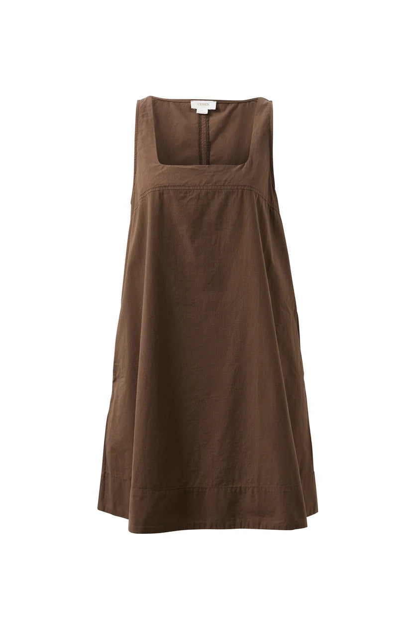 Ceres Life Parker Mini Dress - Brunette Brown