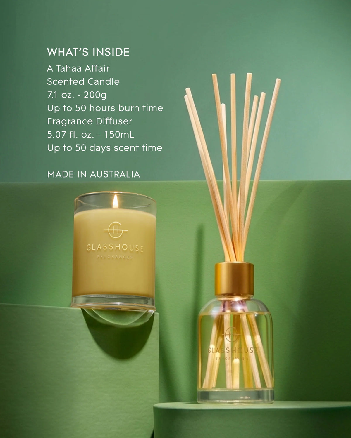 Glasshouse A TAHAA AFFAIR Vanilla Caramel - Home Fragrance Gift Set
