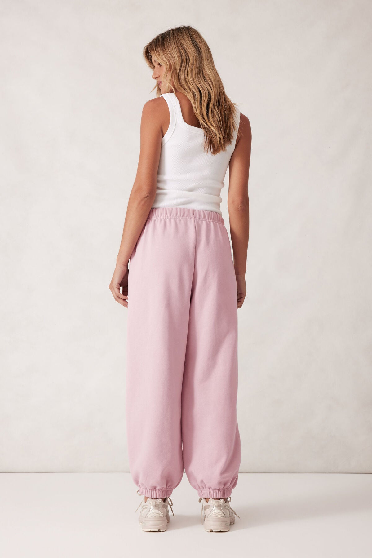 Barrel Leg Trackpant - Blush