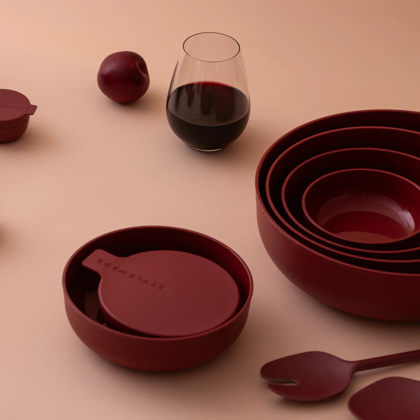 Nesting Bowl 4 Piece Set - Merlot