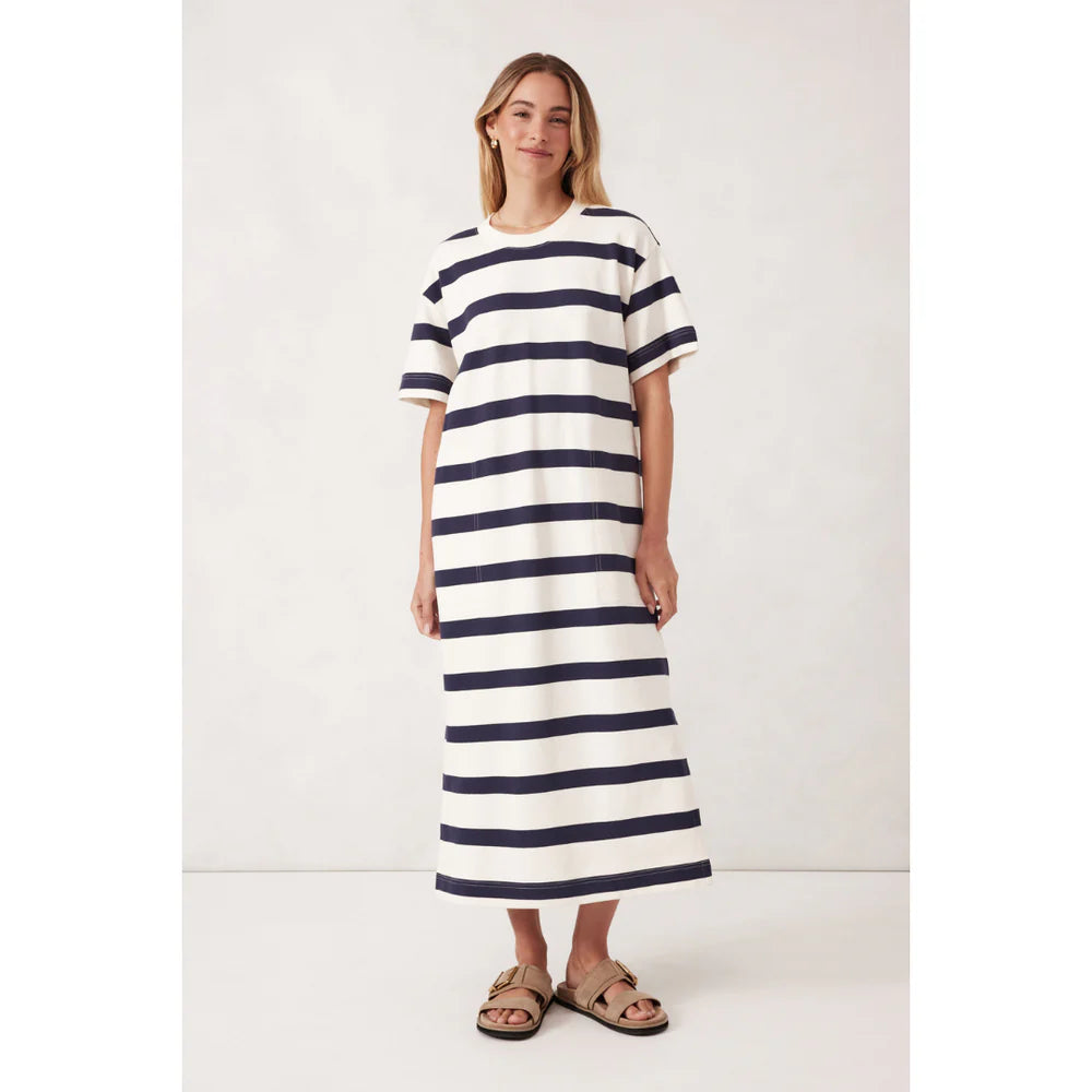 Midi Terry Dress - Navy