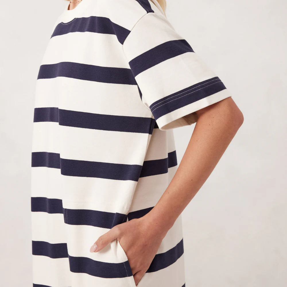 Midi Terry Dress - Navy