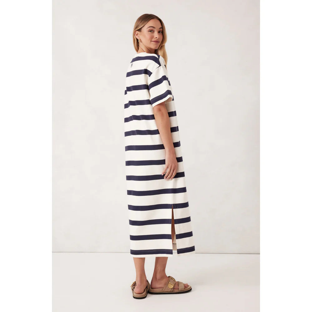 Midi Terry Dress - Navy