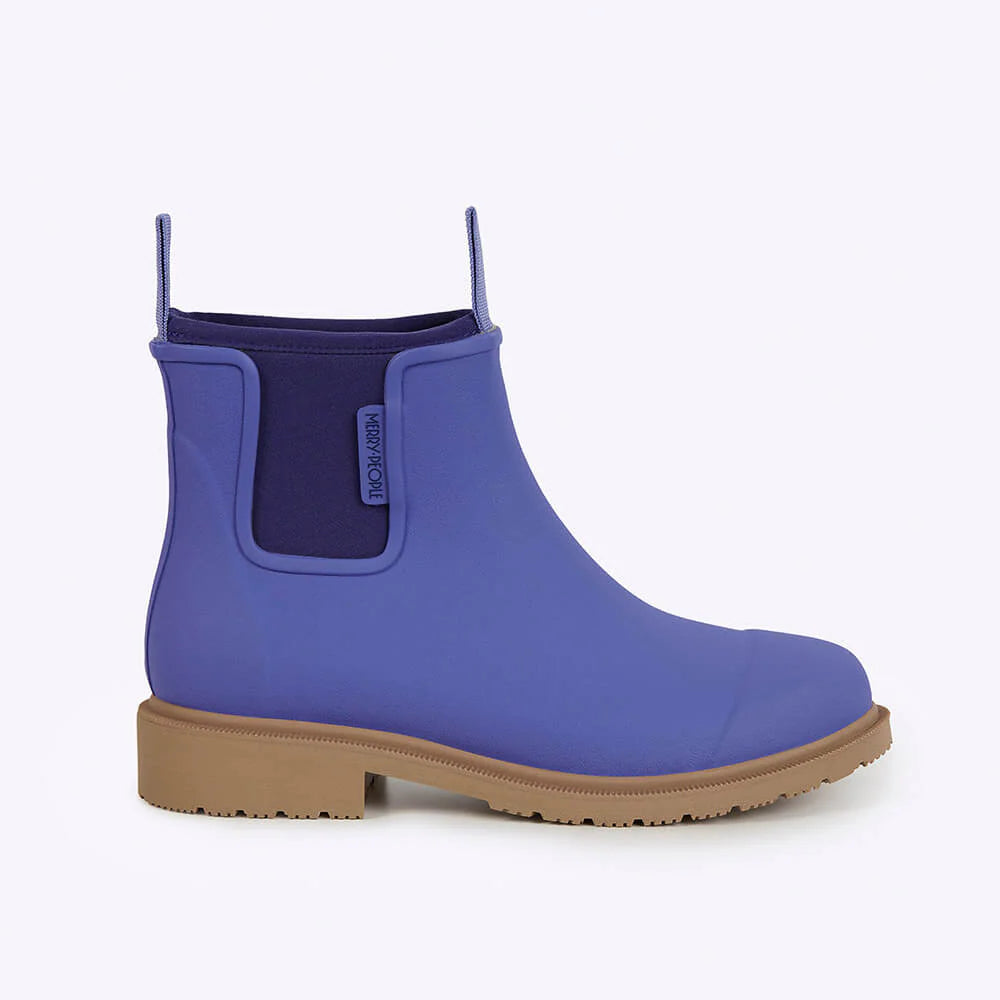 Violet blue Bobbi ankle boots by Merry People featuring a stylish design and ankle-height silhouette.