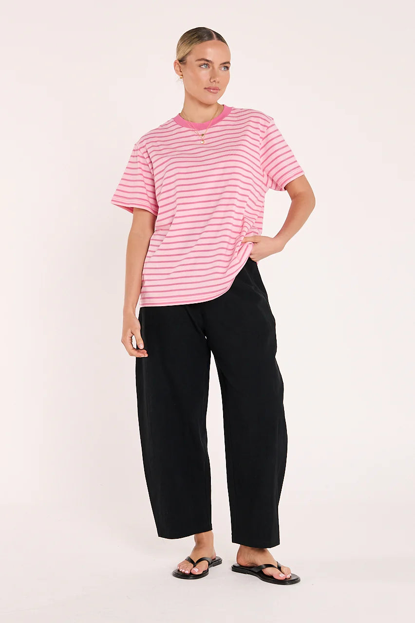 Carter Tee - Pink Stripe