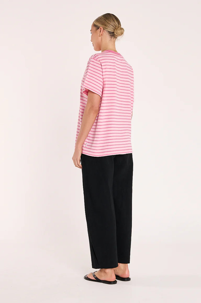 Carter Tee - Pink Stripe