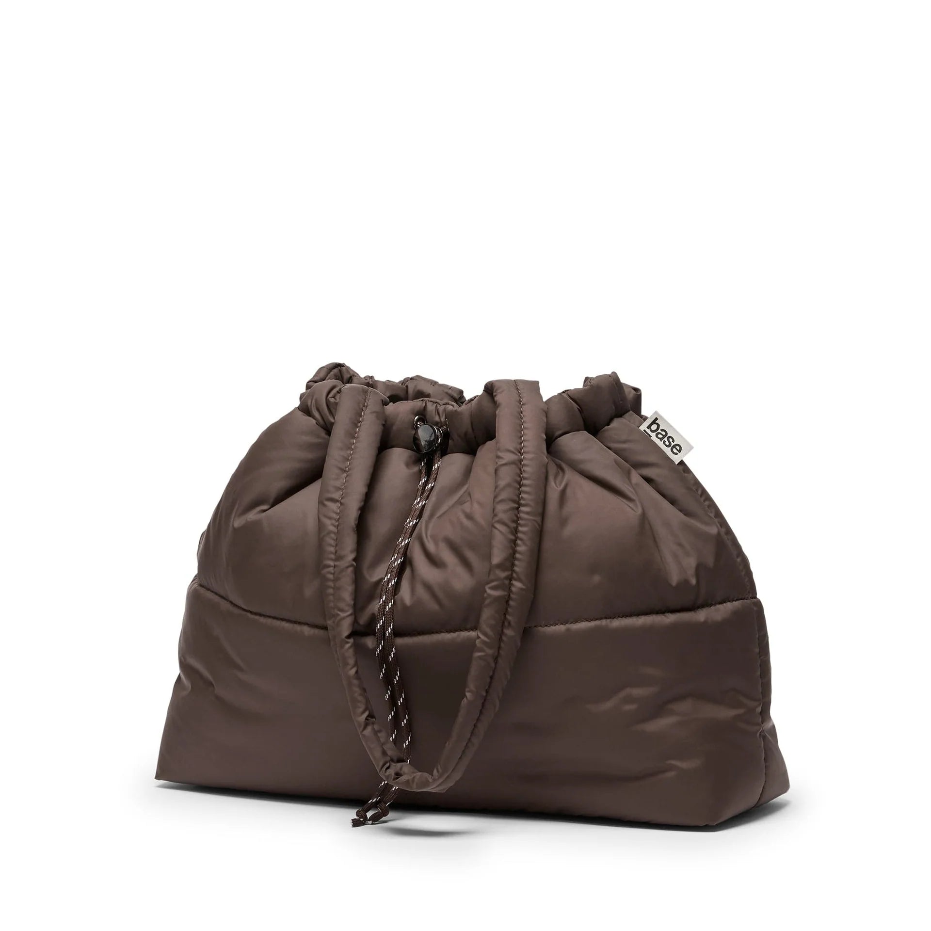 Base Supply Scrunch Base in chocolate color, versatile hair accessory with scrunch design, shown in close-up image.