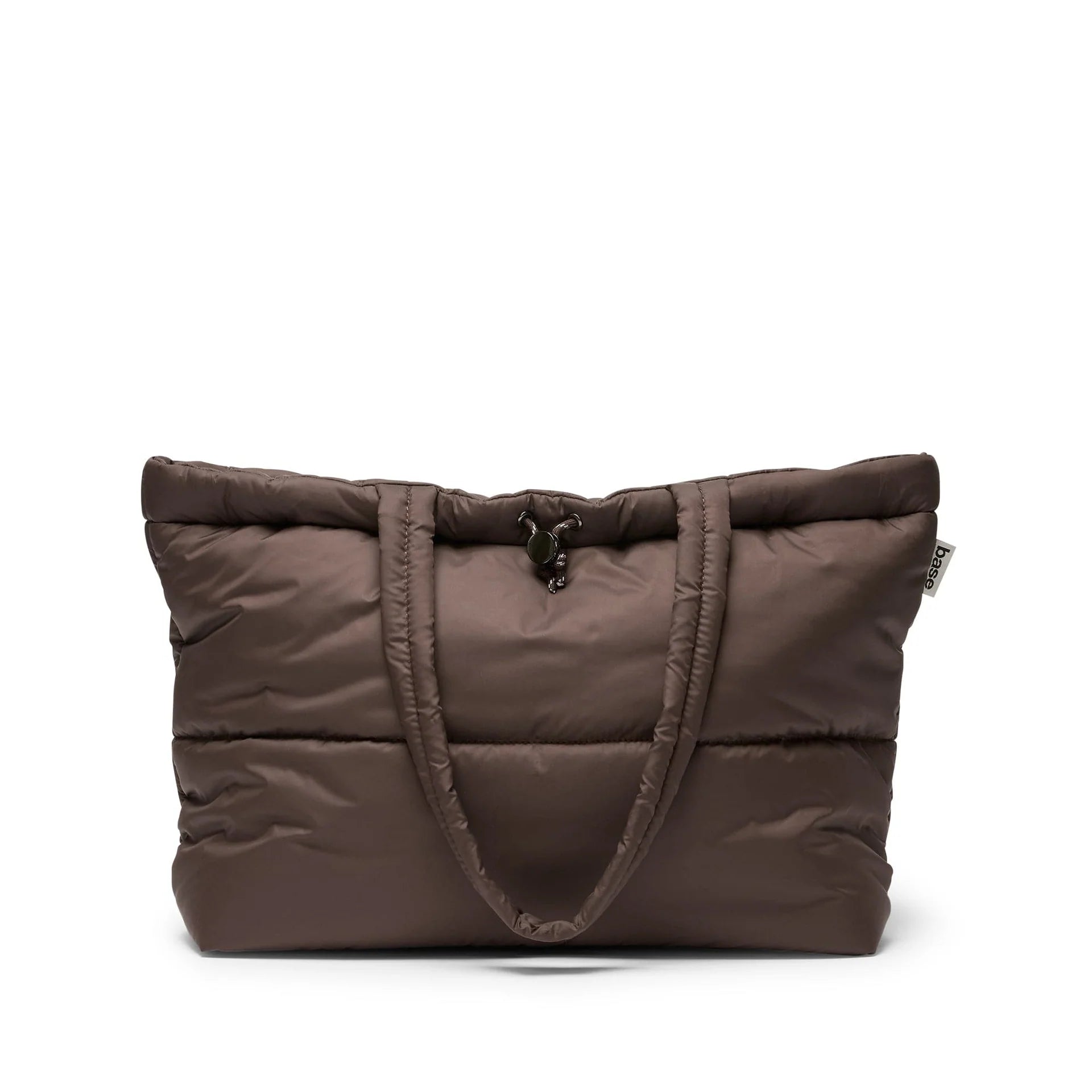 Base Supply Scrunch Base in rich chocolate color, featuring a textured, rounded design perfect for styling accessories.