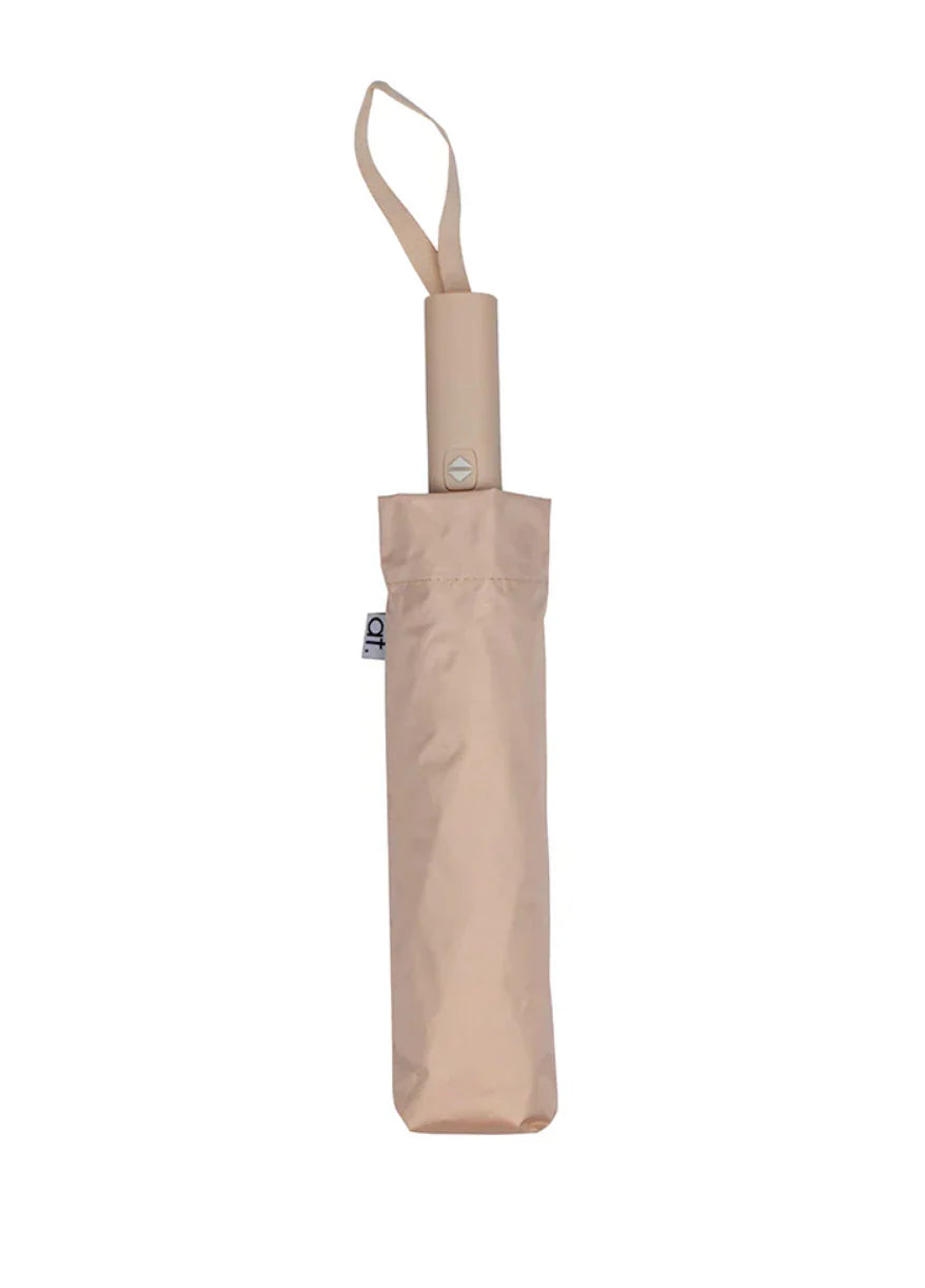 Annabel Trends compact auto open and close umbrella with black canopy and curved handle, designed for easy portability and quick opening