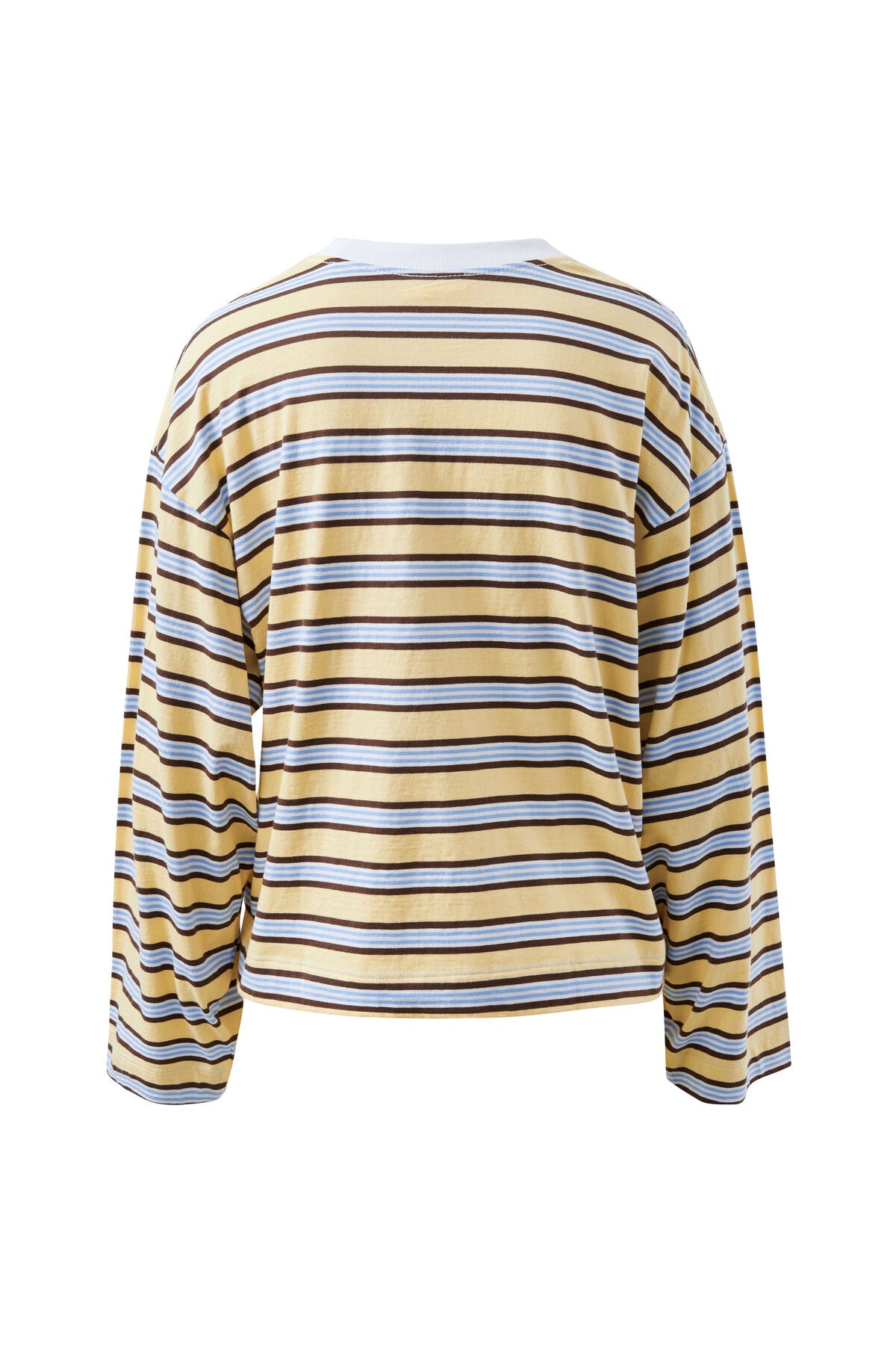 Beau Long Sleeve Slouchy Tee - New Butter Brunette Stripe