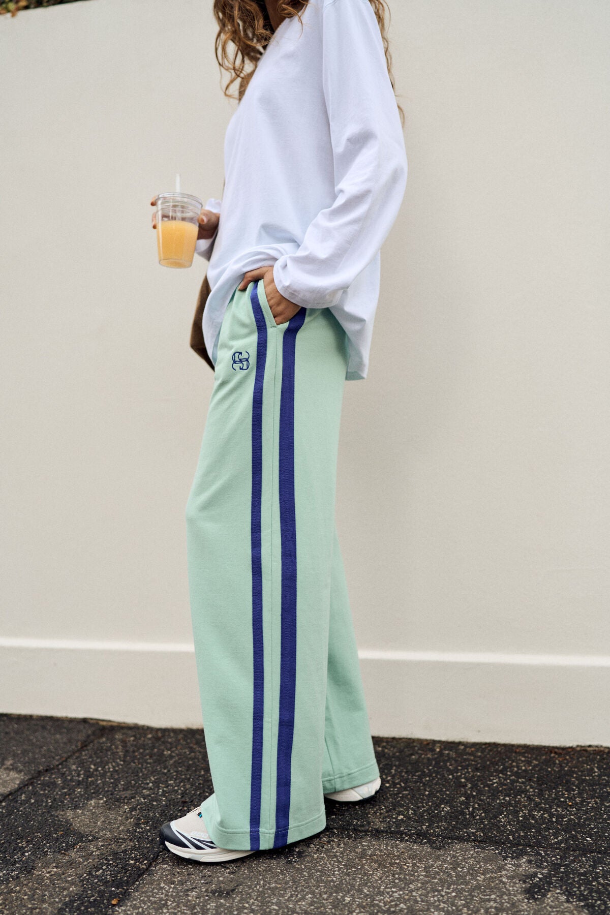 Gigi Wide Leg Terry Trackpant