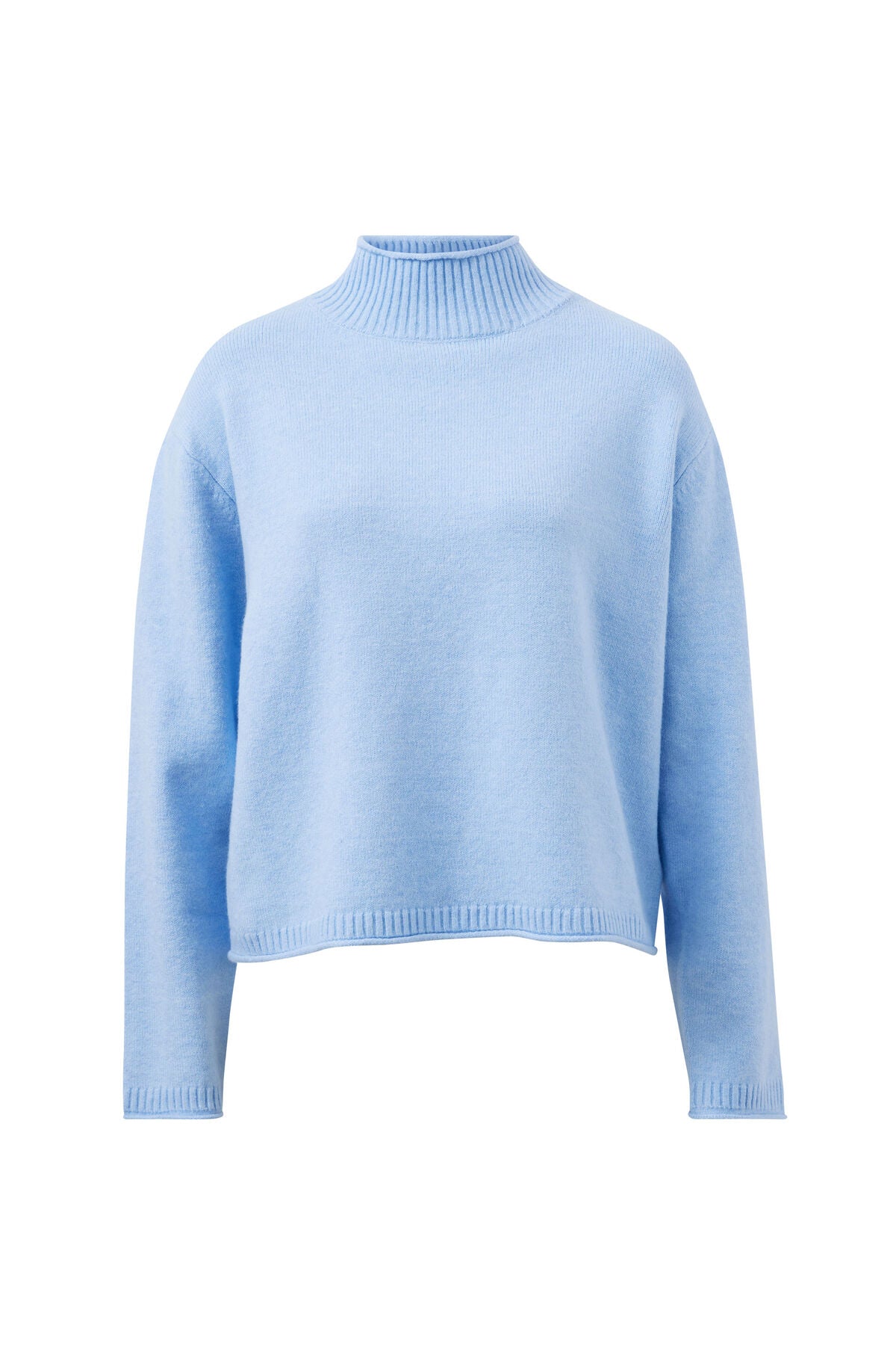 Finley Funnel Neck Knit - China Blue