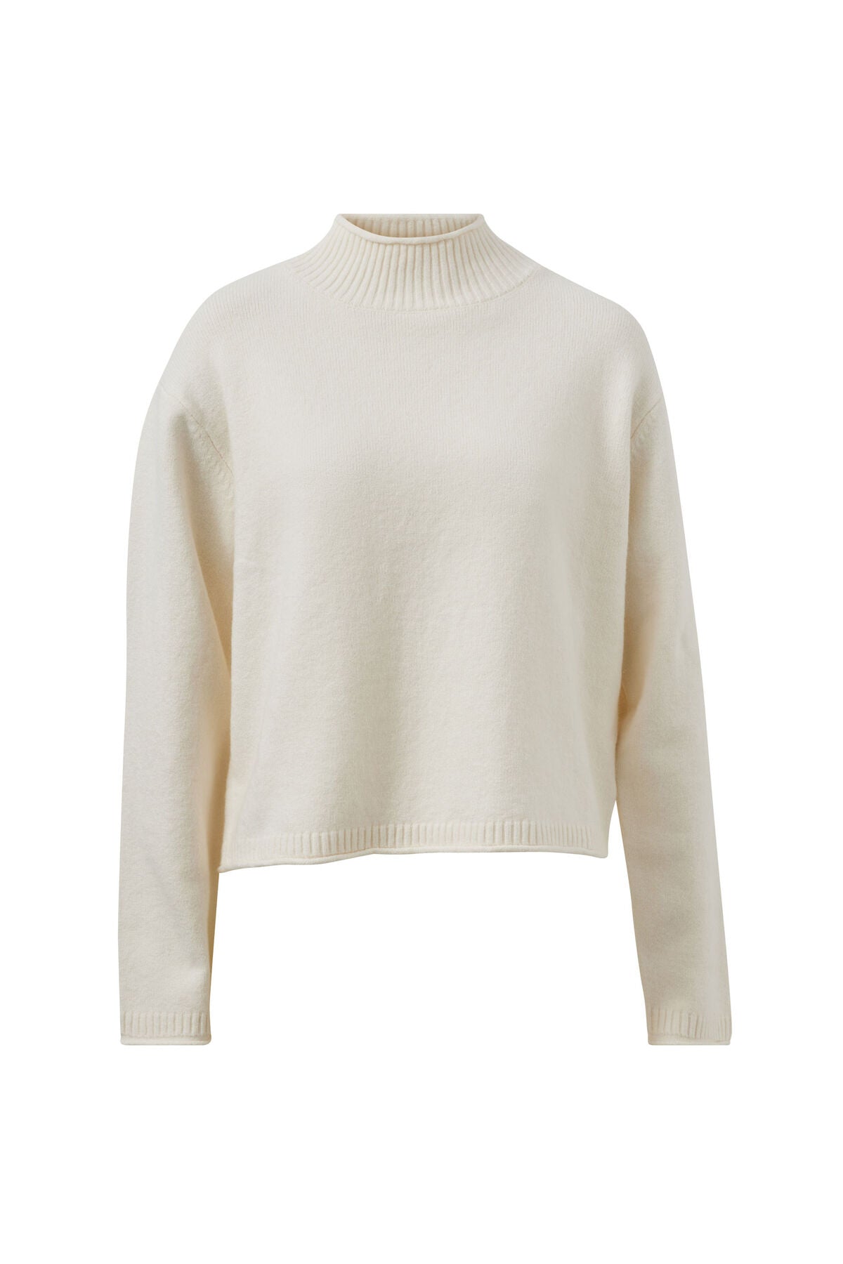 Finley Funnel Neck Knit - Milk