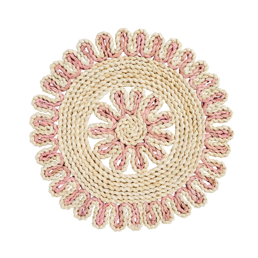 Pink Corn Husk Placemat - Set of 4