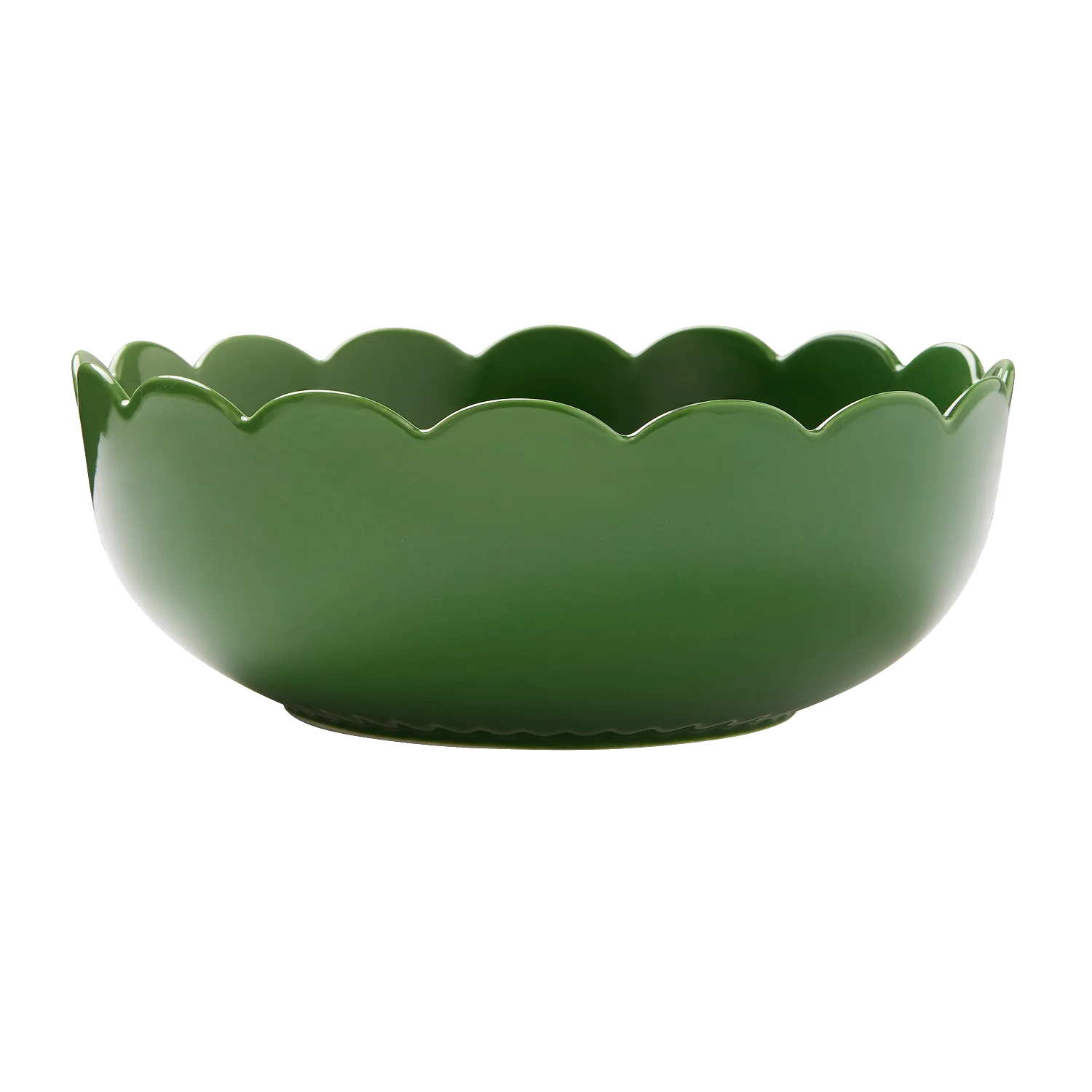 Green Large Serving Scallop Bowl
