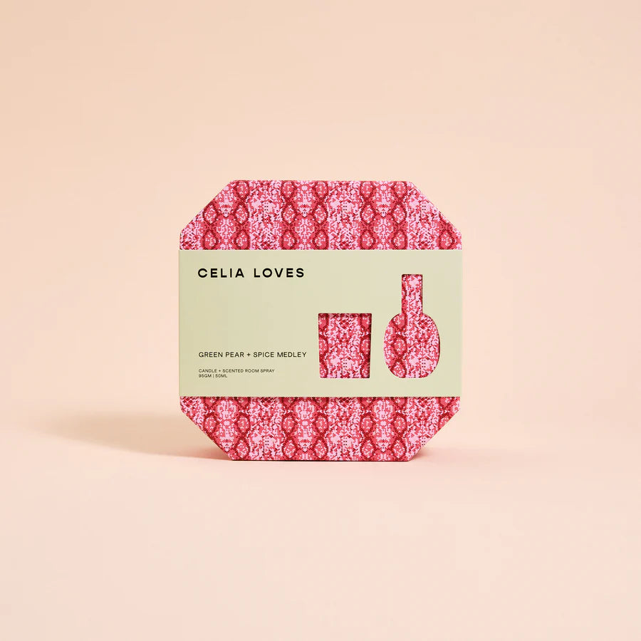 Green Pear & Spiced Medley - Candle & Room Spray Duo Set