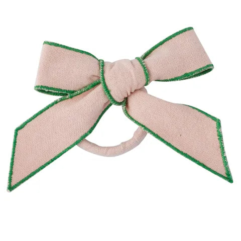 Milla Bow Napkin Ring - PINK/EMERALD