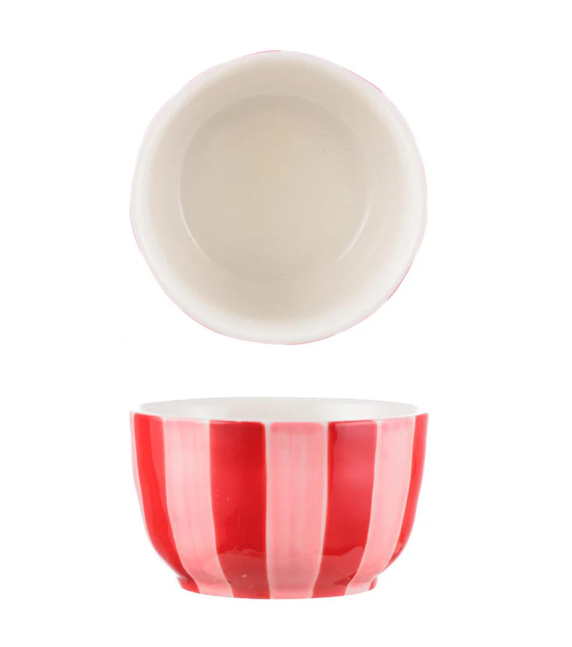 Small Bowl - Pink and Red Stripe