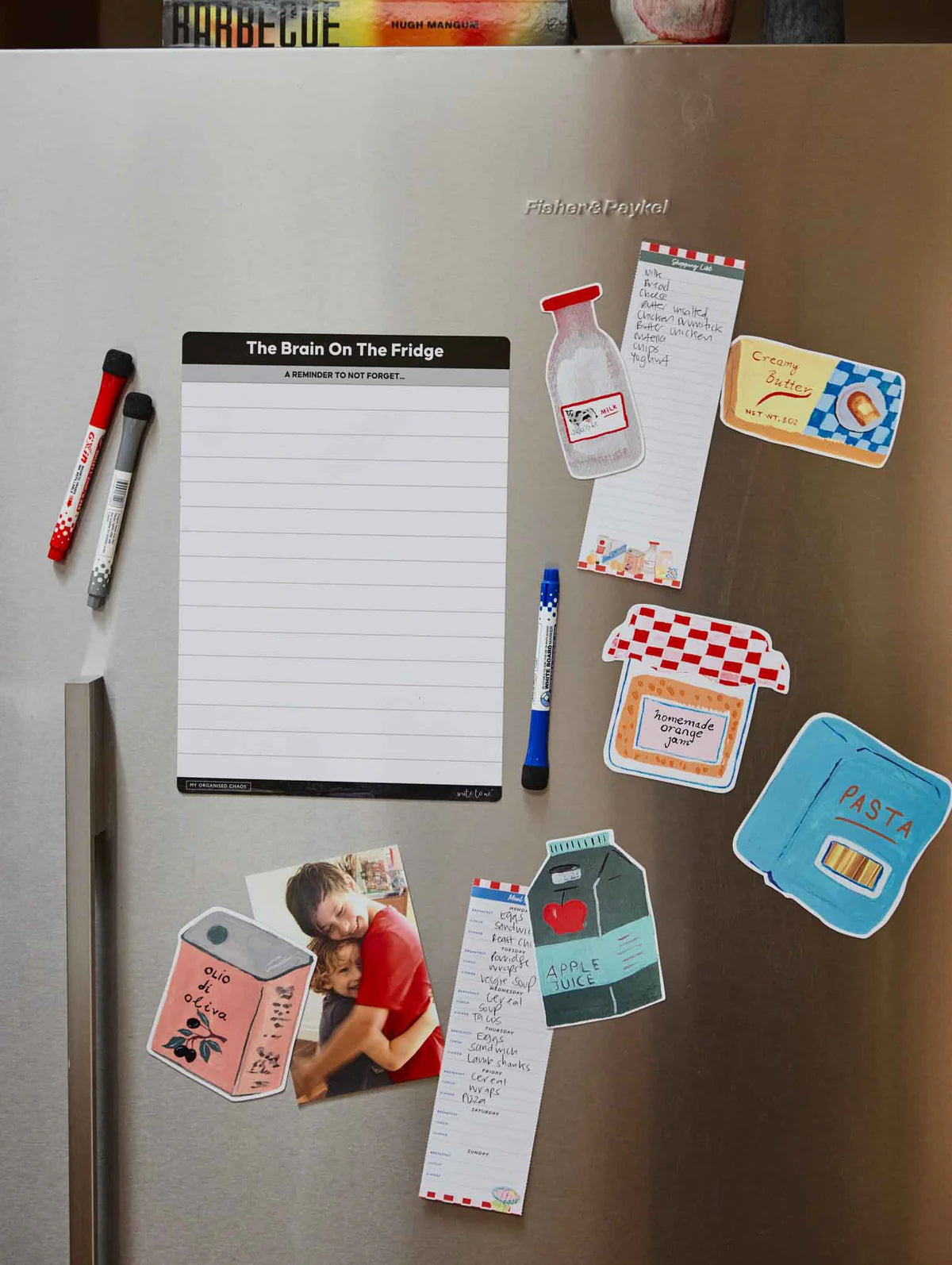 THE BRAIN ON THE FRIDGE. MAGNETIC PLANNER