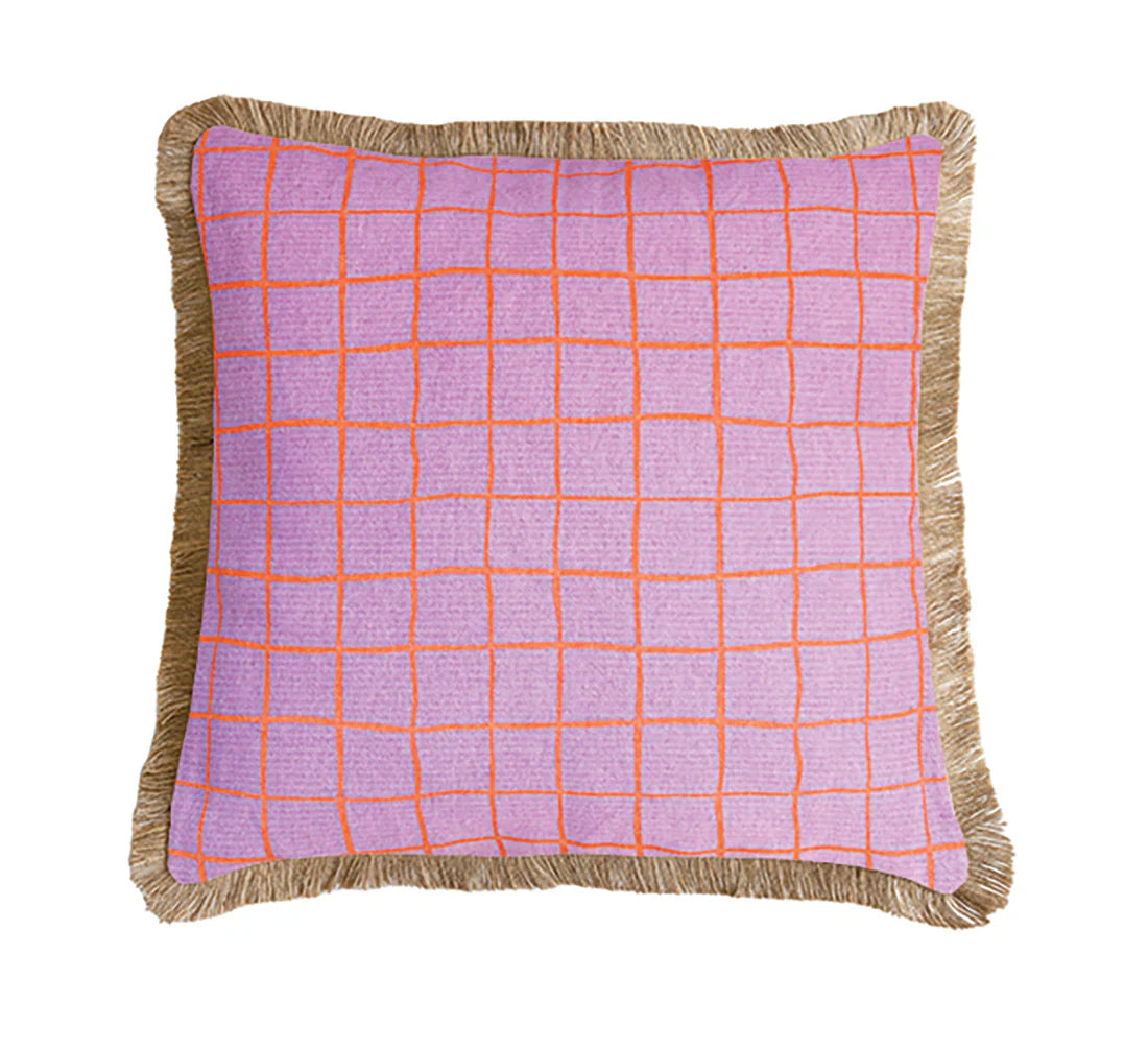 WOBBLY CHECK CUSHION - COVER ONLY 55cm x 55cm