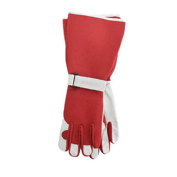Sprout Long Sleeve Garden Gloves - Red