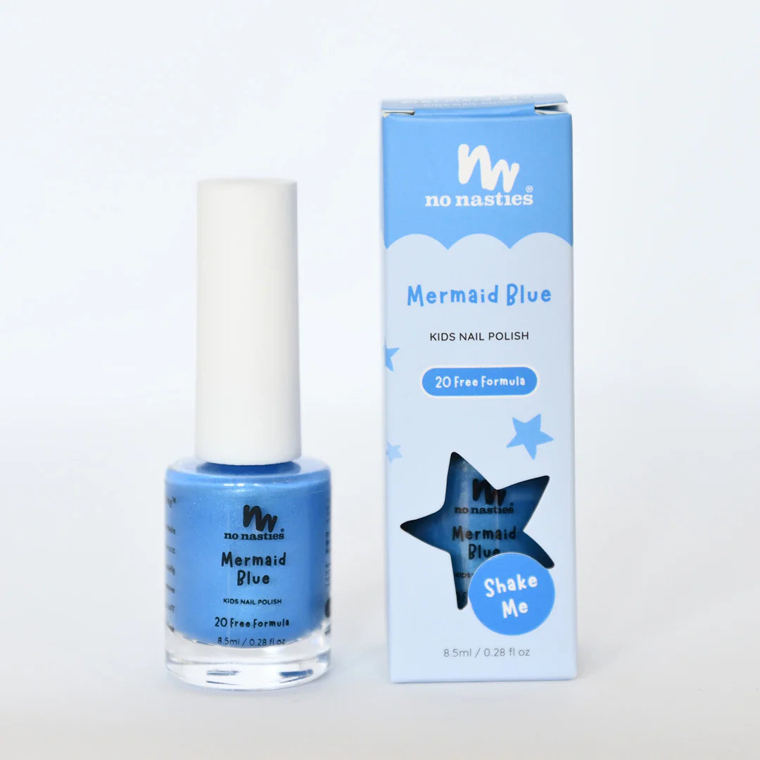 Mermaid Blue Water-Based Kids Nail Polish