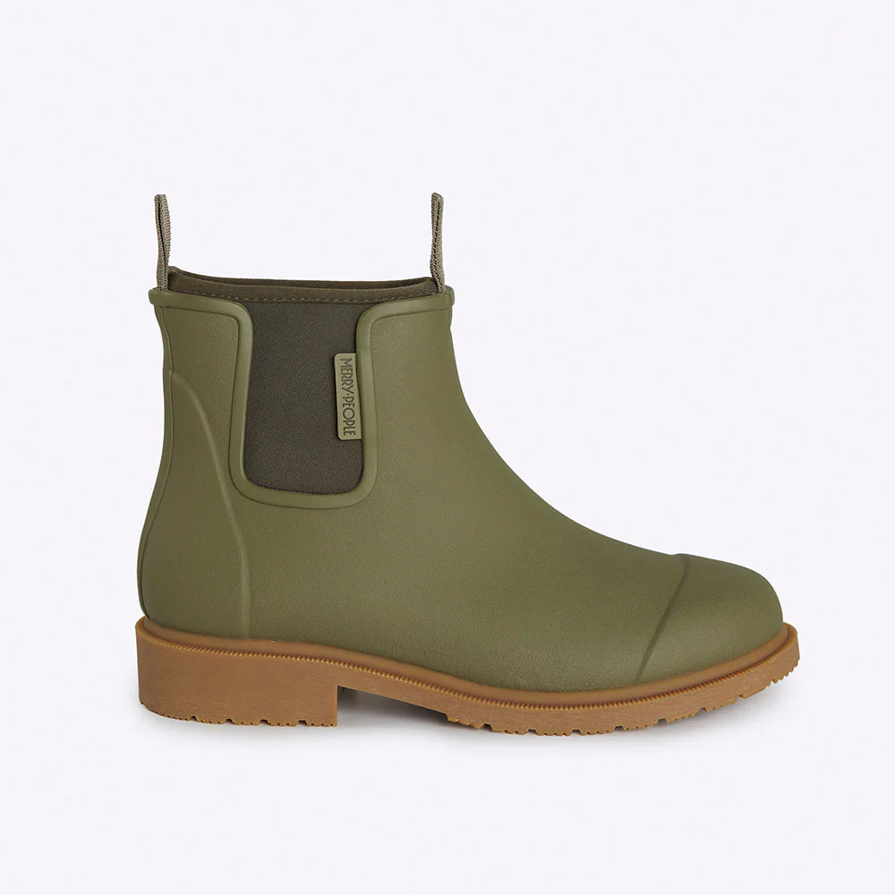 Khaki green Bobbi ankle boot by Three Girls Homewares, featuring a stylish design with a rounded toe and ankle height.