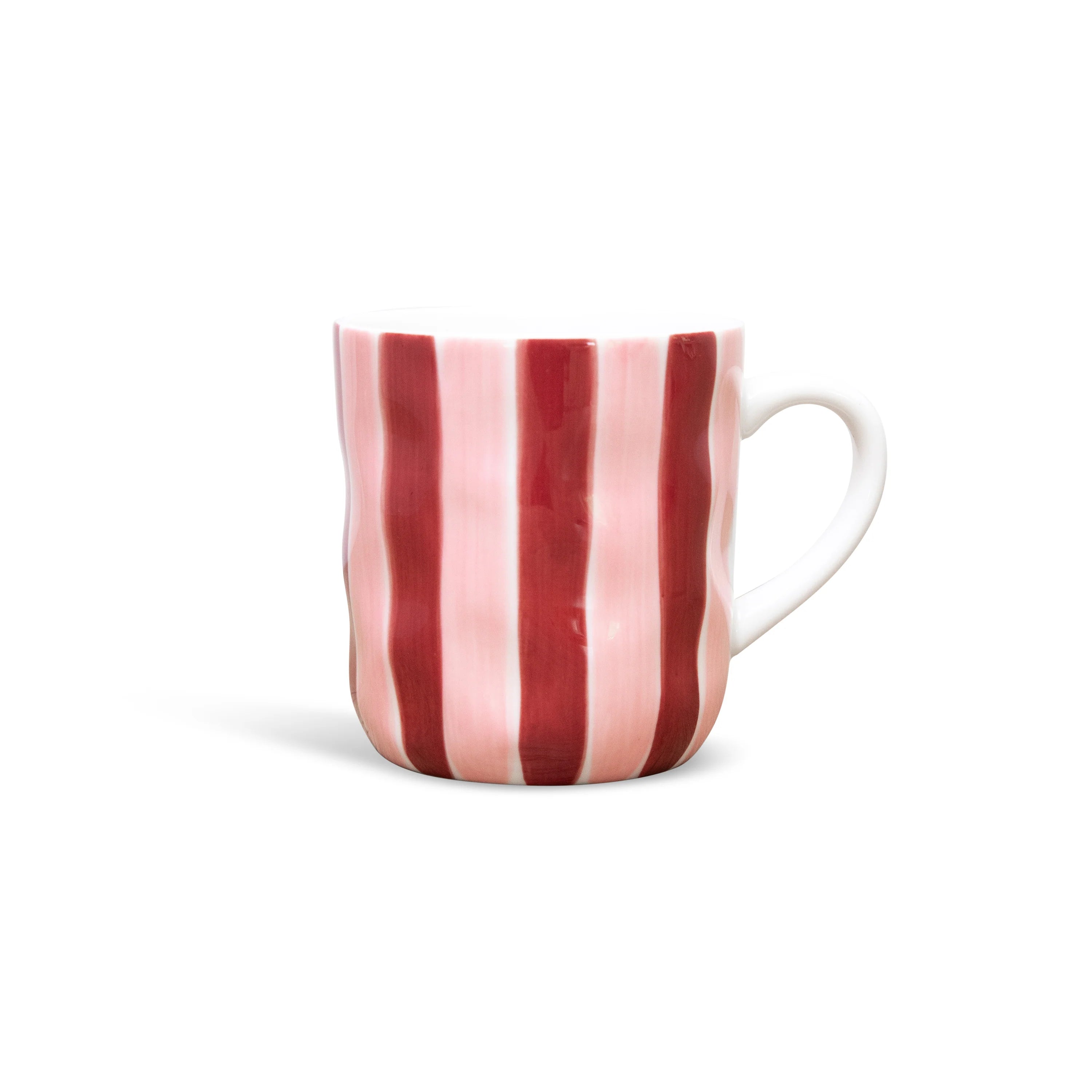 Mug - Pink and Burgundy Stripe