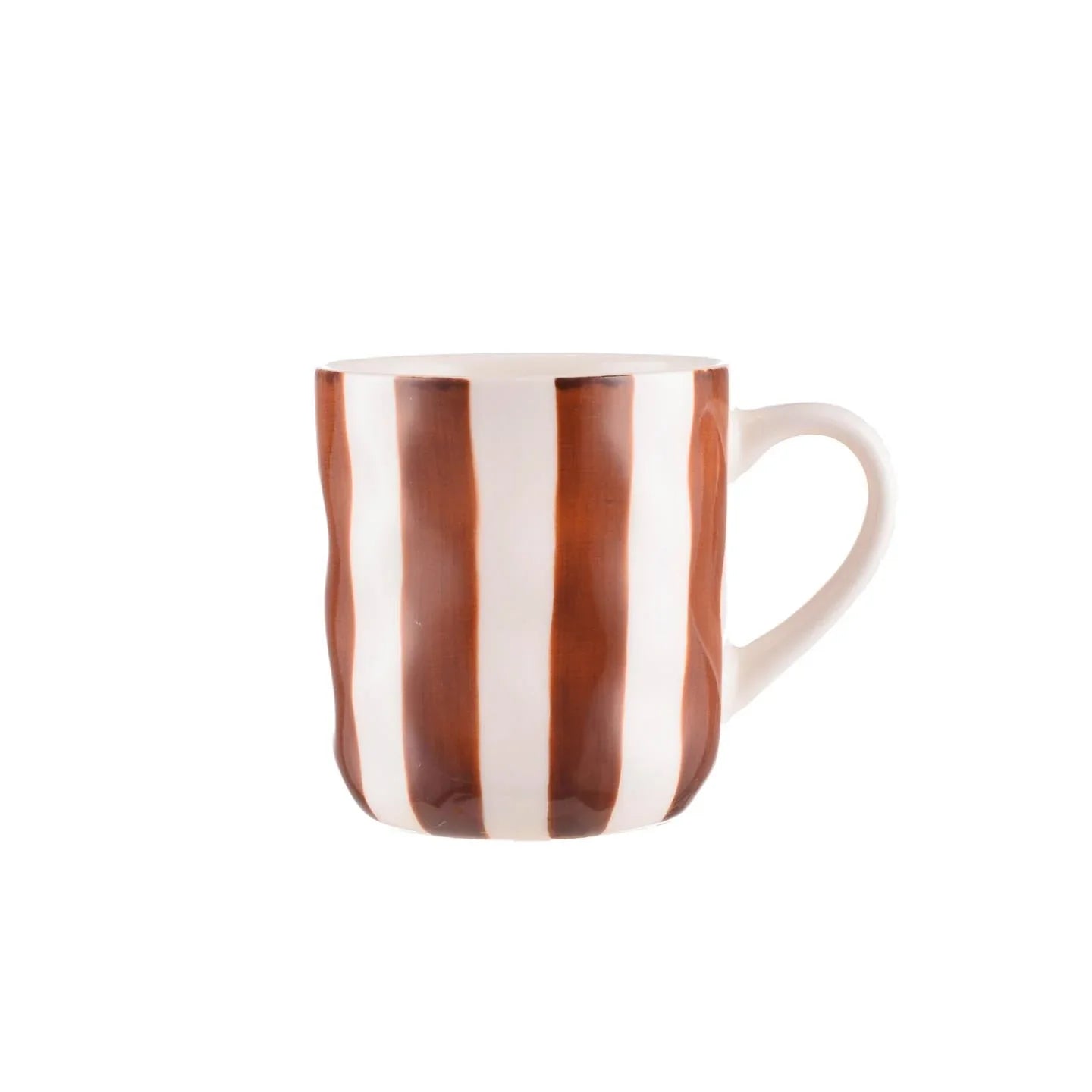Mug - Brown & White Stripe