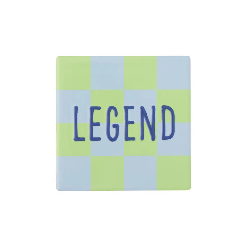Assemble& Moniker ceramic coaster with a stylish design, perfect for protecting surfaces from drinks.