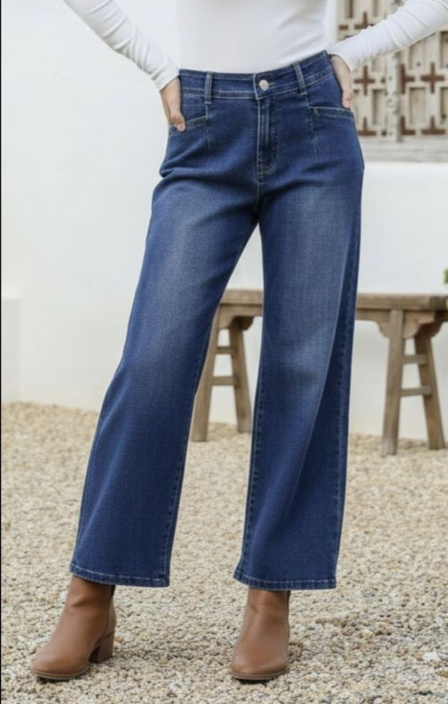J-Lo Slightly Cropped Stretch Jean – Dark Wash Denim