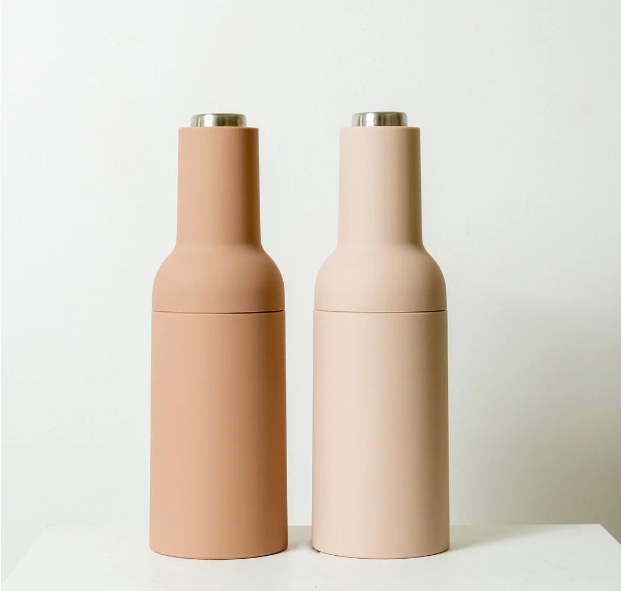 Automatic Salt & Pepper Grinder Set - Cream/Espresso