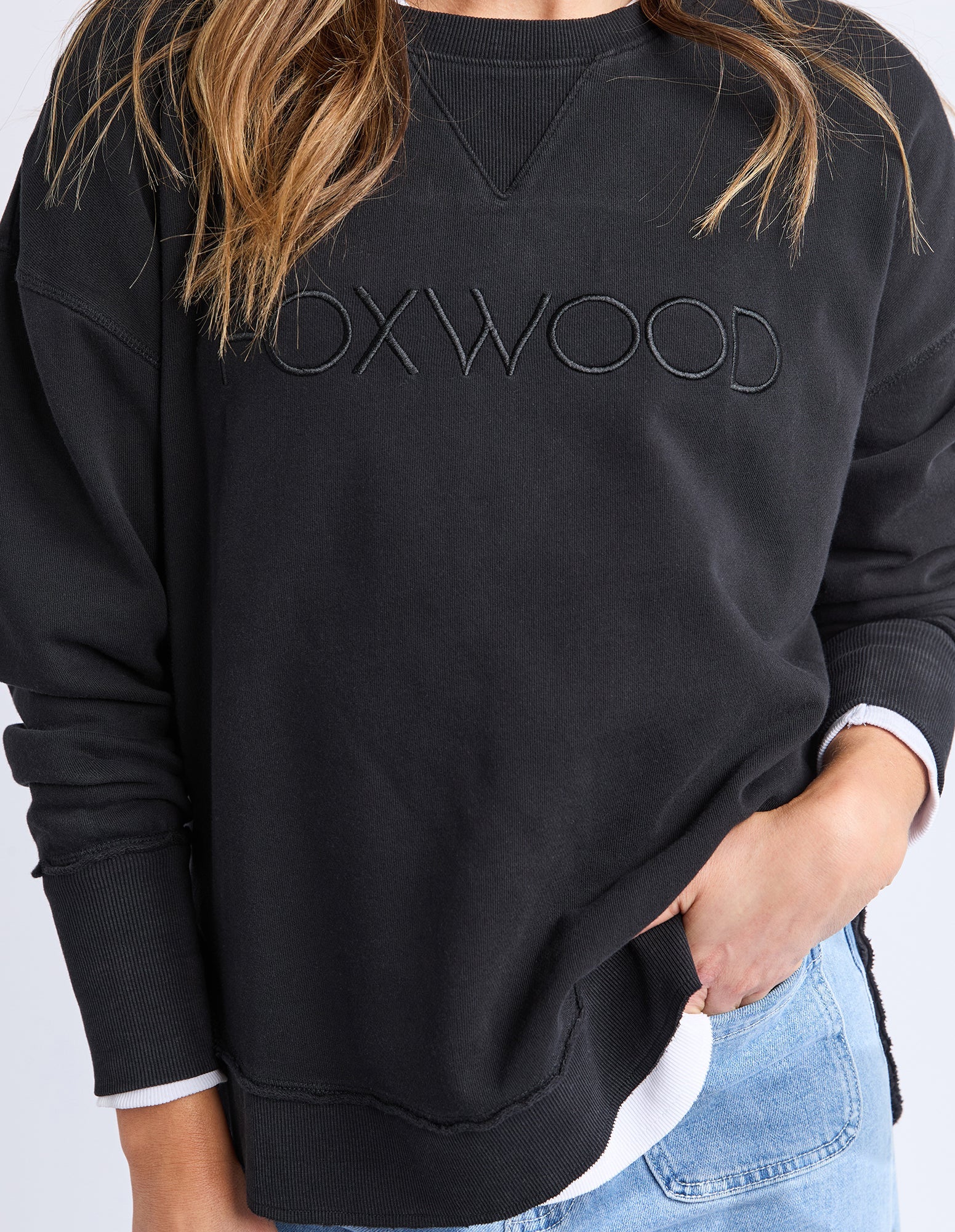 Foxwood Simplified Crew Black On Black