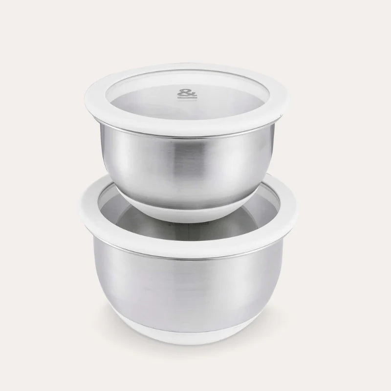 Seed & Sprout Small Mixing Bowl Set - Oat Milk