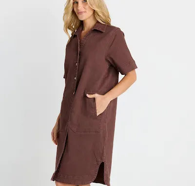 Dawson Denim Dress - Chocolate