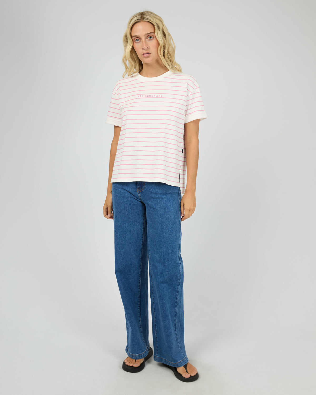 AAE WASHED STRIPE TEE ORCHID