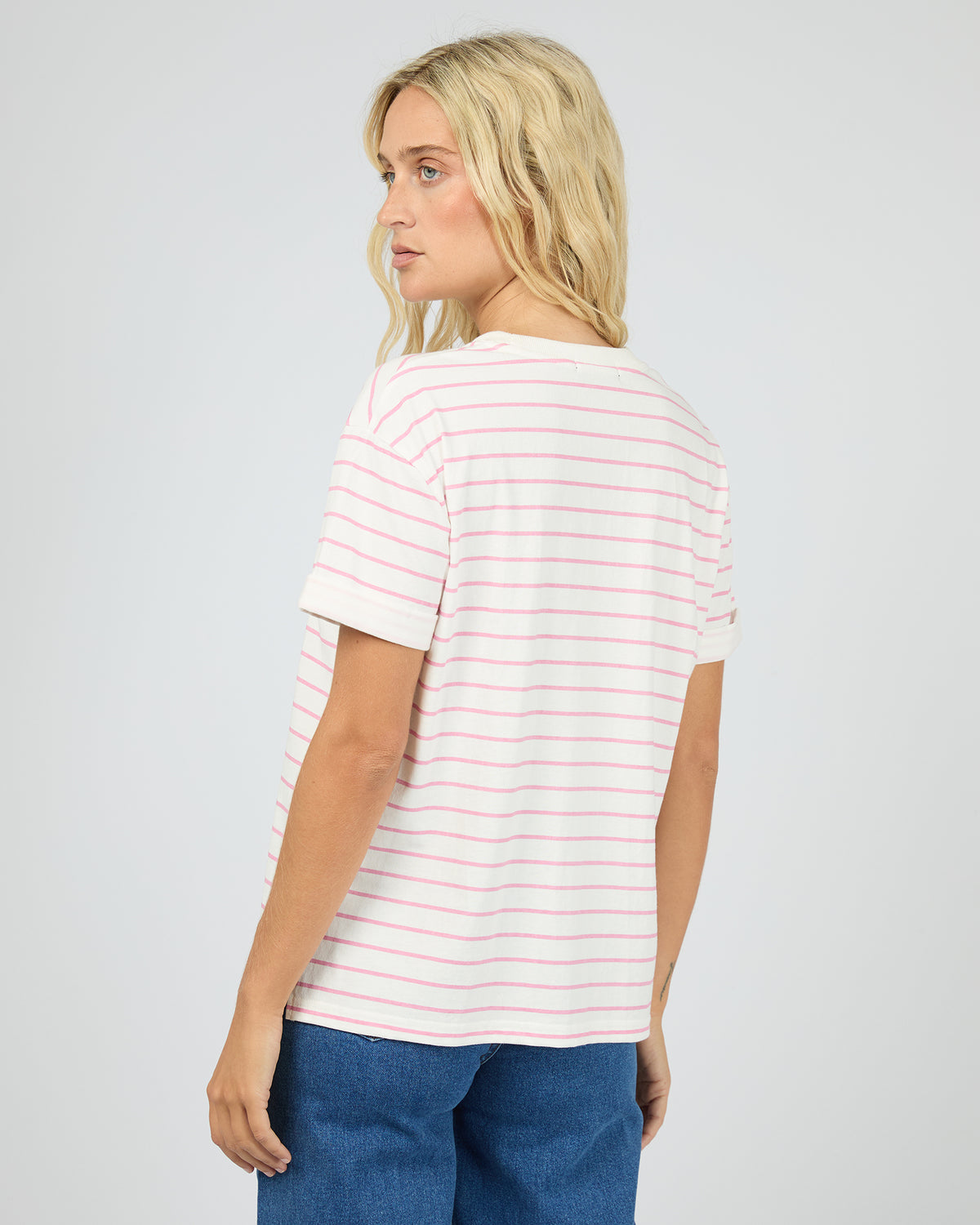 AAE WASHED STRIPE TEE ORCHID