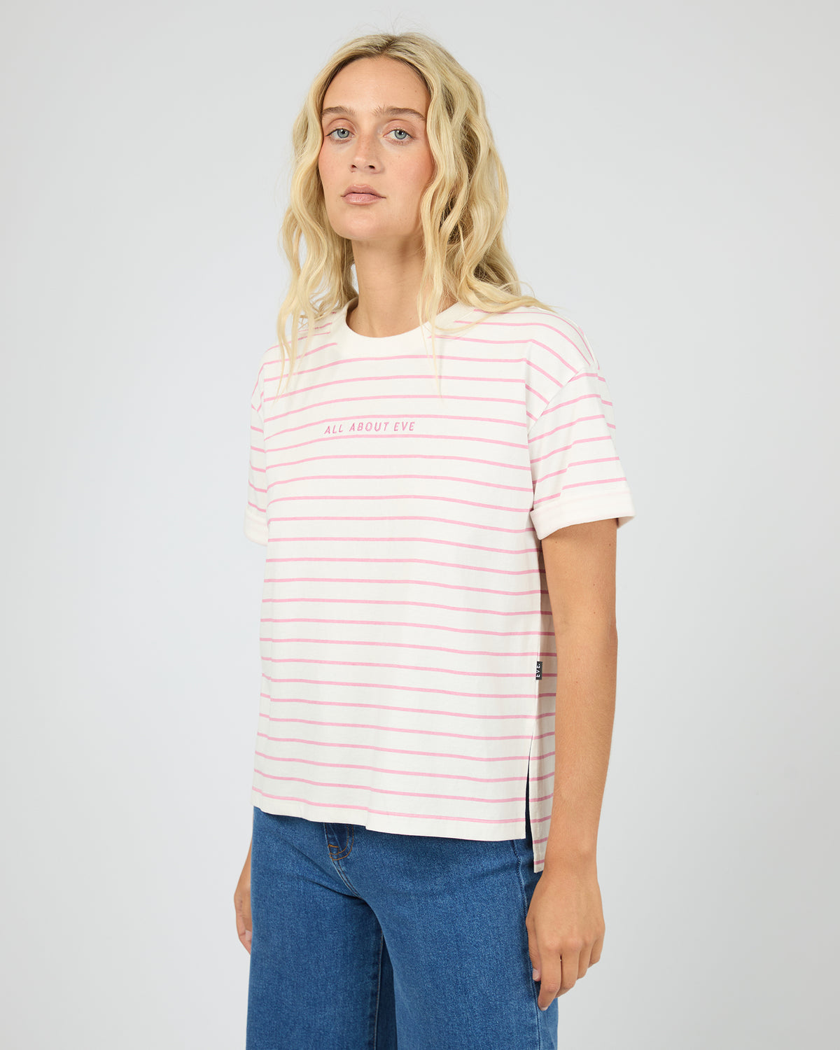 AAE WASHED STRIPE TEE ORCHID